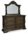 Ashley Maylee Dark Brown Queen Canopy Bed, Dresser, Mirror, Chest and Nightstand