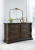 Ashley Maylee Dark Brown Queen Canopy Bed and Dresser