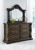 Ashley Maylee Dark Brown California King Canopy Bed, Dresser, Mirror and Chest