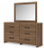 Ashley Jonnifer Black Gray Dresser and Mirror