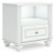 Ashley Maylilly White Full Upholstered Panel Storage Bed, Dresser and Nightstand