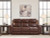 Ashley Momentum Moves Mahogany Power Reclining Sofa