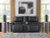 Ashley Danemere Black Reclining Loveseat with Console