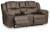 Ashley Knoxlee Driftwood Reclining Loveseat with Console