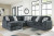 Ashley Midnight-Madness Gunmetal 5-Piece Sectional with Chaise 98105/17/46(2)/64/77