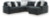 Ashley Midnight-Madness Gunmetal 5-Piece Sectional with Chaise 98105/17/46(2)/64/77