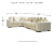 Ashley Lindyn Ivory 4-Piece Sectional with Ottoman