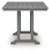 Ross Cove Dark Gray Outdoor Counter Height Dining Table and 4 Barstools