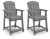 Ashley Ross Cove Dark Gray Outdoor Counter Height Bar Stool (Set of 2)