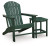 Ashley Sundown Treasure Green Adirondack Chair with End table
