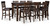 Ashley Haddigan Dark Brown Counter Height Dining Table and 8 Barstools