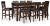 Ashley Haddigan Dark Brown Counter Height Dining Table and 8 Barstools D596/32/224(8)
