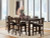Ashley Haddigan Dark Brown Counter Height Dining Table and 6 Barstools D596/32/224(6)