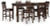 Ashley Haddigan Dark Brown Counter Height Dining Table and 6 Barstools D596/32/224(6)