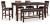Ashley Haddigan Dark Brown Counter Height Dining Table and 4 Barstools and Bench