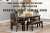 Ashley Haddigan Dark Brown Counter Height Dining Table and 4 Barstools