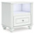 Ashley Maylilly White Twin Upholstered Panel Bed, Dresser and Nightstand