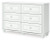 Ashley Maylilly White Twin Upholstered Panel Bed and Dresser