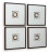 Ashley Dallbourne White Gold Finish Wall Art (Set of 4)