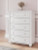 Ashley Maylilly White Chest of Drawers