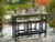 Ashley Moondance Black Beige Outdoor Counter Table and 2 Barstools (Set of 3)