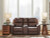 Ashley Beryton Espresso Power Reclining Loveseat with Console