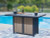 Ashley Mabry Shores Navy Blue Driftwood Outdoor Bar Table with Fire Pit
