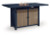 Ashley Mabry Shores Navy Blue Driftwood Outdoor Bar Table with Fire Pit