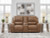 Ashley Silverbrooke Caramel Power Reclining Loveseat with Console