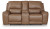 Ashley Silverbrooke Caramel Power Reclining Loveseat with Console