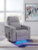 Ashley Landdin Pewter Power Glider Recliner with Audio System