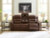 Ashley Dreamer Caramel Power Reclining Sofa with Audio Seating