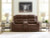 Ashley Dreamer Caramel Power Reclining Loveseat with Audio Seating