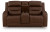 Ashley Dreamer Caramel Power Reclining Loveseat with Audio Seating