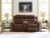 Ashley Dreamer Caramel Power Reclining Loveseat with Audio Seating