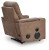 Ashley Flinlock Caramel Power Glider Recliner with Audio System