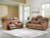 Ashley Dreamer Caramel Sofa and Loveseat