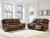Ashley Silverbrooke Caramel Sofa and Loveseat