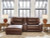 Ashley Silverbrooke Caramel 3-Piece Power Reclining Sectional with Chaise