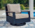 Ashley Mabry Shores Navy Blue Driftwood Outdoor Sofa with 2 Swivel Glider Chairs