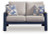 Ashley Mabry Shores Navy Blue Driftwood Outdoor Loveseat with Cushion