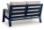 Ashley Mabry Shores Navy Blue Driftwood Outdoor Loveseat with Cushion