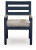 Mabry Shores Navy Blue Driftwood Outdoor Dining Table and 4 Chairs