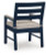 Mabry Shores Navy Blue Driftwood Outdoor Dining Table and 4 Chairs