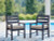 Ashley Mabry Shores Navy Blue Driftwood Outdoor Arm Chair with Cushion (Set of 2)