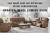 Ashley Silverbrooke Caramel 7-Piece Reclining Sectional with Chaise and Storage Consoles