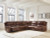 Ashley Silverbrooke Caramel 6-Piece Reclining Sectional with Storage Console