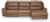 Ashley Silverbrooke Caramel 3-Piece Reclining Sofa Chaise U62606/46/62/79