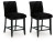 Ashley Lilyberg Black Counter Height Barstool (Set of 2)