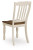 Ashley Mellintine Antique White Brown Dining Chair (Set of 2)